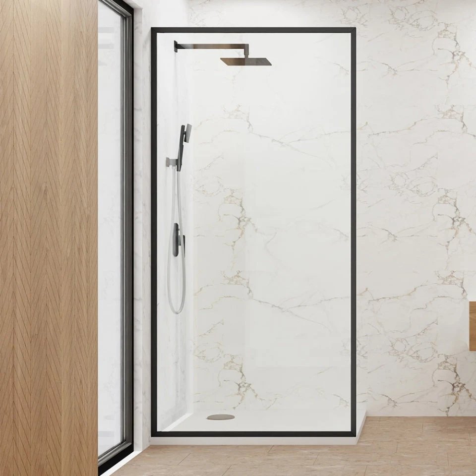 Alpha Framed Laminated Glass Walk-in Shower Panel