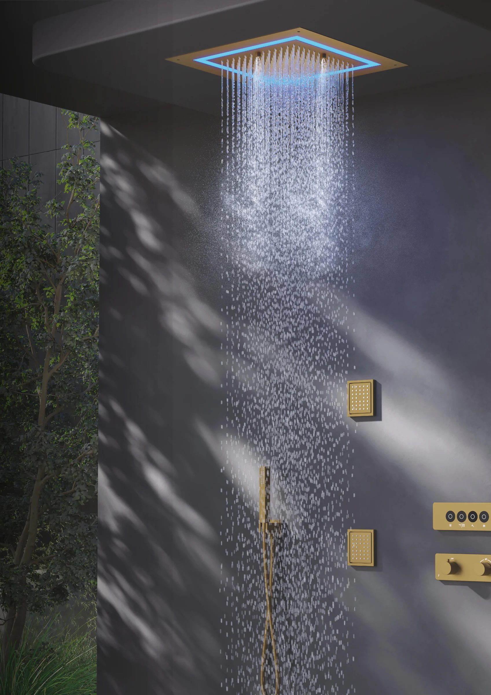 Jaquar shower collection in a bathroom setting