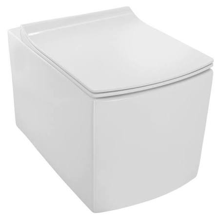 Kubix Prime Rimless Wall-hung WC With UF Soft Close Seat Cover