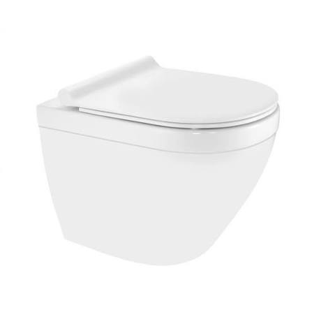 Solo Rimless Wall-hung WC With UF Soft Close Seat Cover